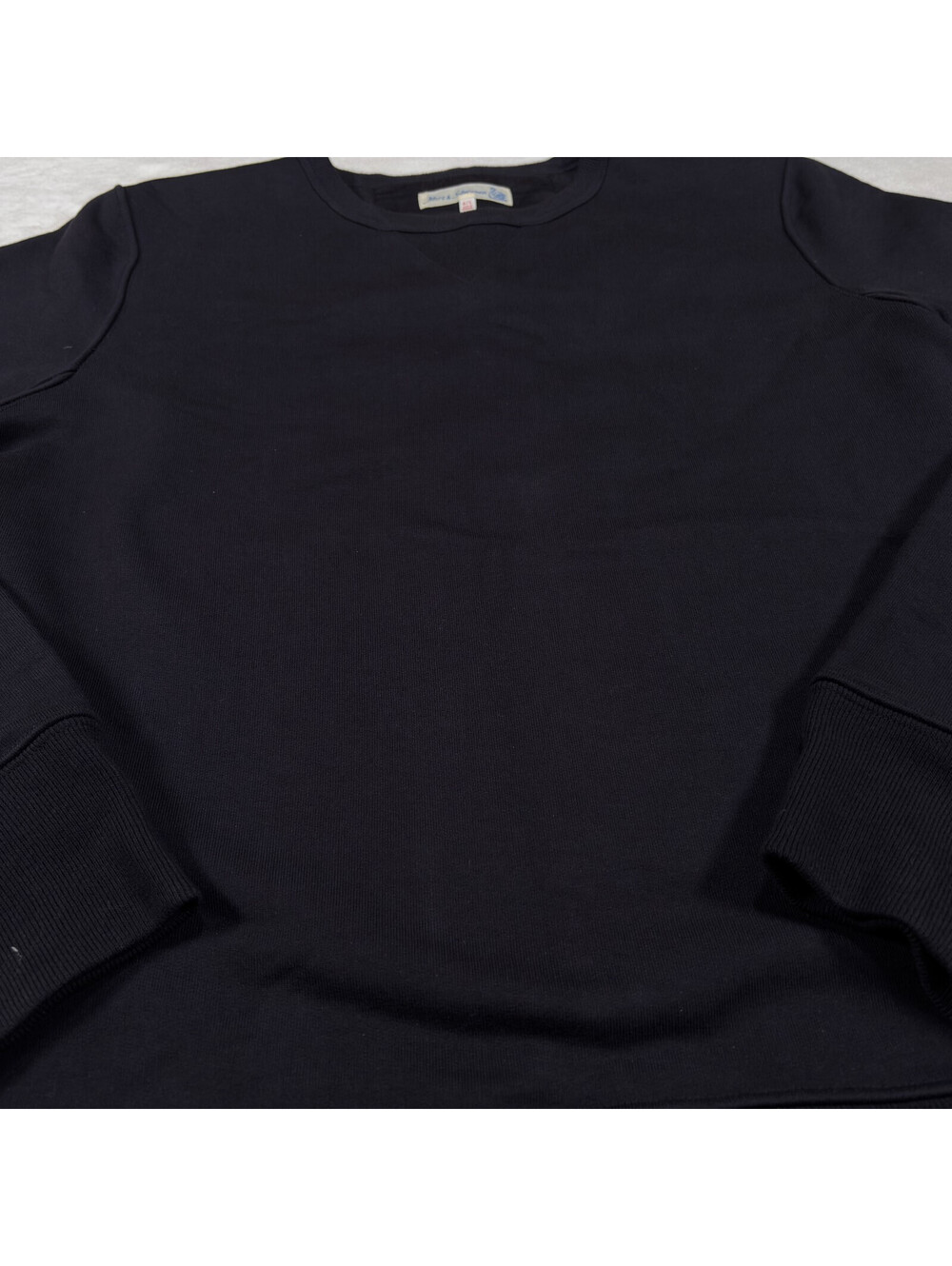 Merz b. Schwanen 6/L Black Crewneck Sweatshirt Made In Germany - Picture 8 of 14